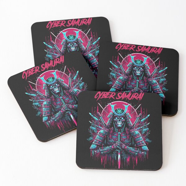 Item preview, Cyber Samurai Synthwave Cyberpunk  designed and sold by GlitchGrotesque.