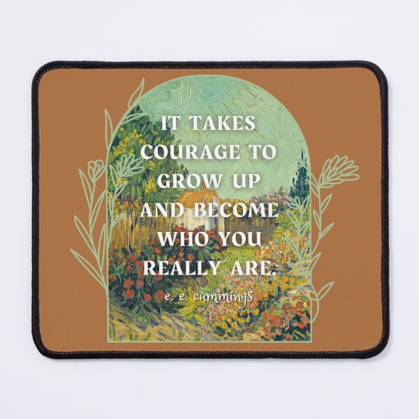 Item preview, e. e. cummings courage quote post impressionist painting designed and sold by womenagerie.