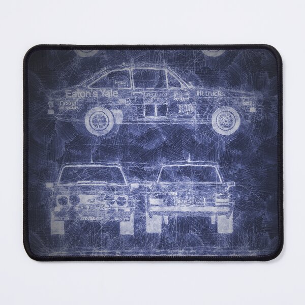 Item preview, Retro Ford Escort blueprint designed and sold by kissablecrafts.