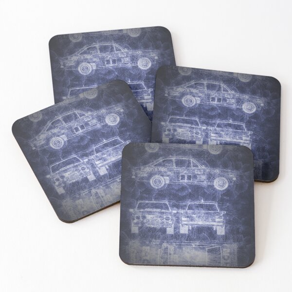 Item preview, Retro Ford Escort blueprint designed and sold by kissablecrafts.