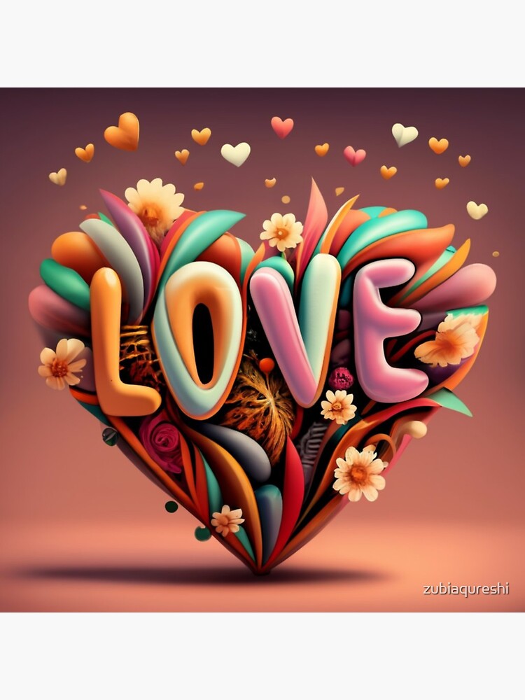 Thumbnail 3 of 3, Sticker, love designed and sold by zubiaqureshi.