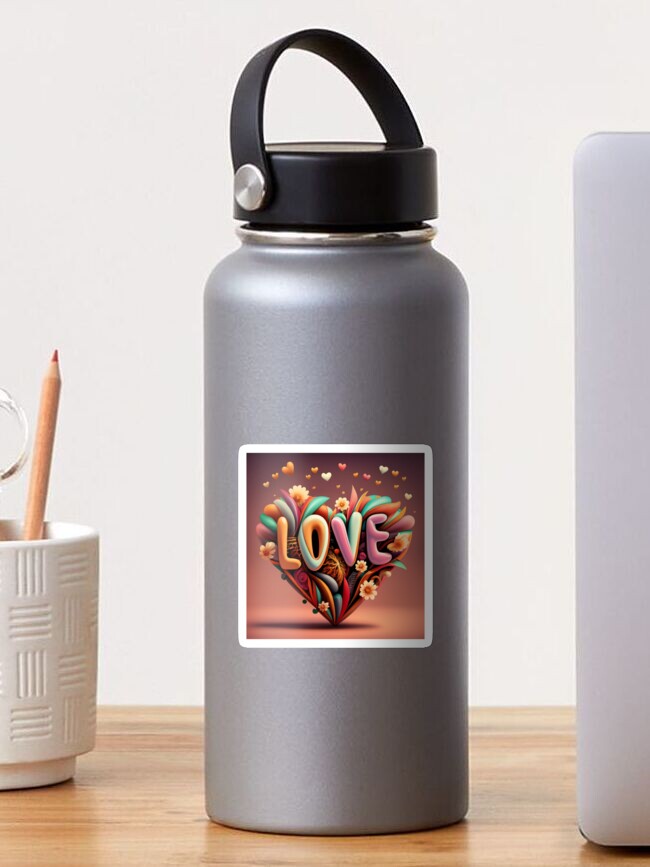 Thumbnail 1 of 3, Sticker, love designed and sold by zubiaqureshi.