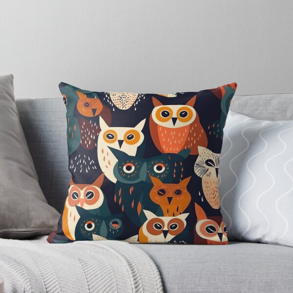 Aperçu de l'œuvre Hiboux artistiques créée et vendue par PrettyPatternss.