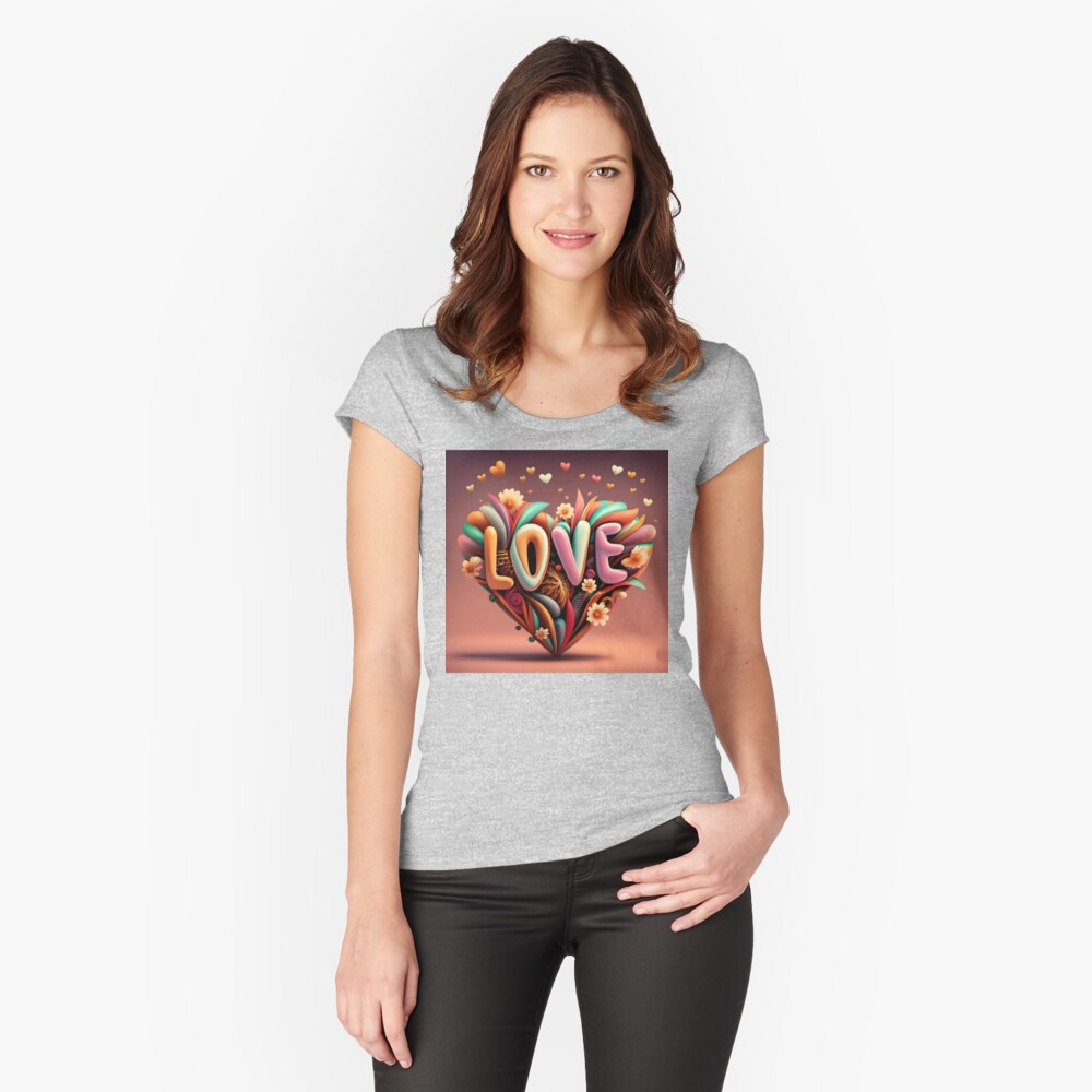 Item preview, Fitted Scoop T-Shirt designed and sold by zubiaqureshi.