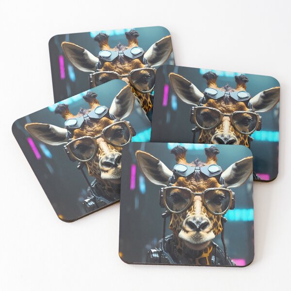 Item preview, Cyberpunk giraffe with glasses designed and sold by Niktarka.