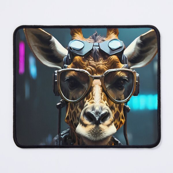 Item preview, Cyberpunk giraffe with glasses designed and sold by Niktarka.