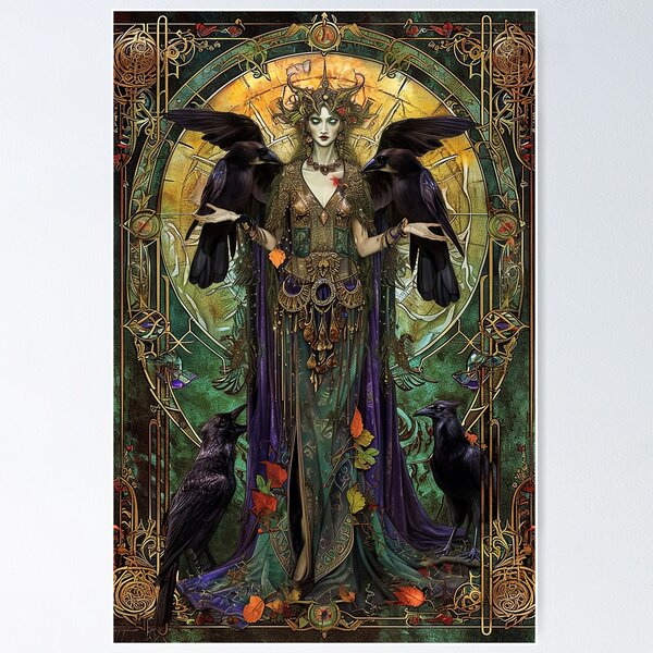 Hecate with crows Poster