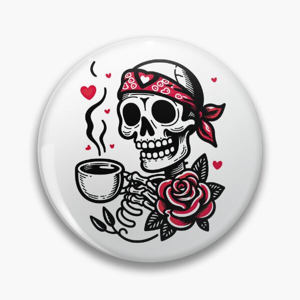 Item preview, Valentines Day Skeleton Drinking Coffee Skeleton Heart Valentines Day Cool Bones Love T-Shirt designed and sold by MAPDDesigns.