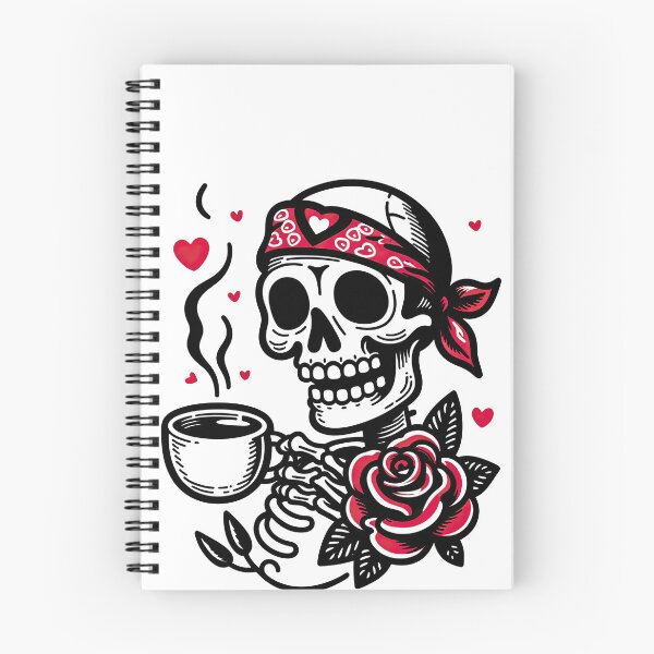 Item preview, Valentines Day Skeleton Drinking Coffee Skeleton Heart Valentines Day Cool Bones Love T-Shirt designed and sold by MAPDDesigns.