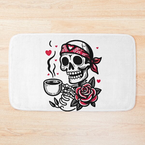 Item preview, Valentines Day Skeleton Drinking Coffee Skeleton Heart Valentines Day Cool Bones Love T-Shirt designed and sold by MAPDDesigns.
