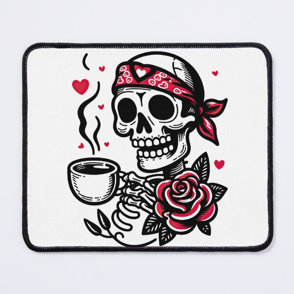 Item preview, Valentines Day Skeleton Drinking Coffee Skeleton Heart Valentines Day Cool Bones Love T-Shirt designed and sold by MAPDDesigns.