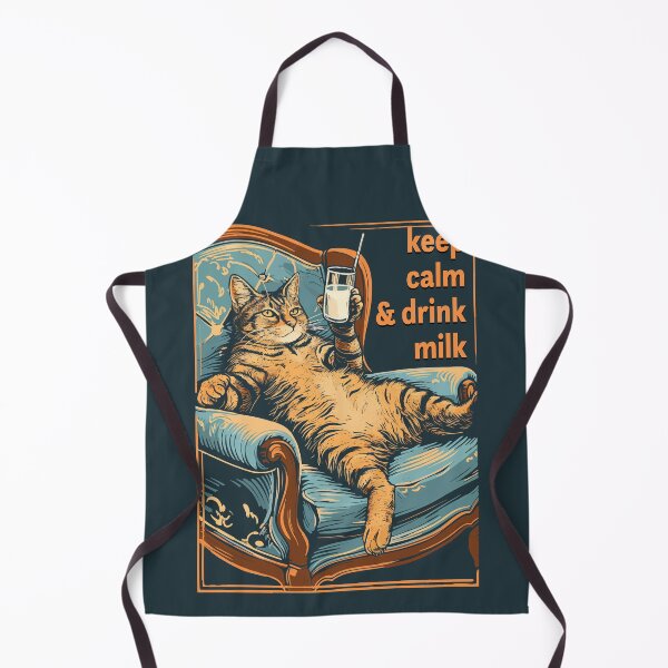 Item preview, Keep Calm And Drink Milk Funny Cat Meme designed and sold by PrintShangri-La.