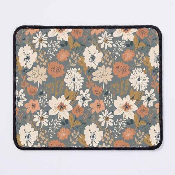Item preview,  Monochromatic White Orange Yellow Flowers ; Floral Pattern designed and sold by PatternInArt.