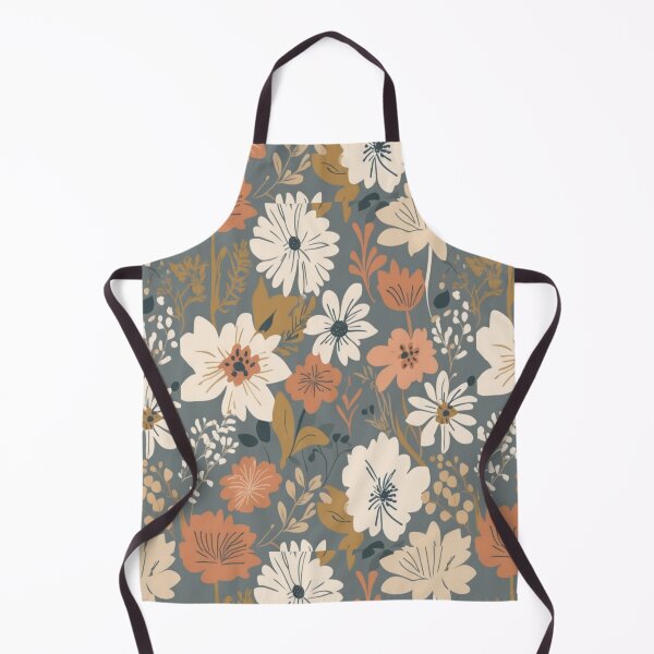 Item preview, Monochromatic White Orange Yellow Flowers ; Floral Pattern designed and sold by PatternInArt.