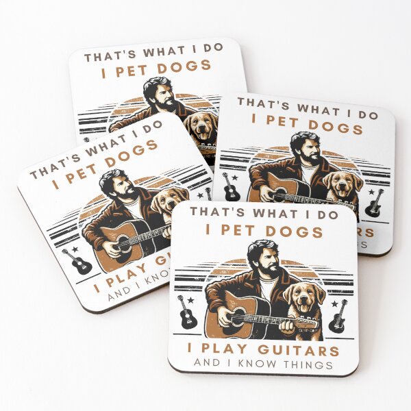 Item preview, Thats What I Do I Pet Dogs I Play Guitars And I Know Things designed and sold by teedory.