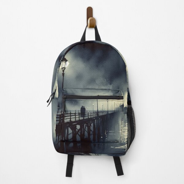 Item preview, Noir Vintage Foggy Pier at Night [Watercolor] designed and sold by RESToRAPTOR.