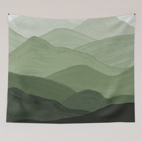 Item preview, Ombre Mountain Landscape (blue) designed and sold by Design Minds Boutique.