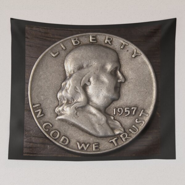 Item preview, 1957 D Franklin Half Dollar  designed and sold by coinsxcrochet.