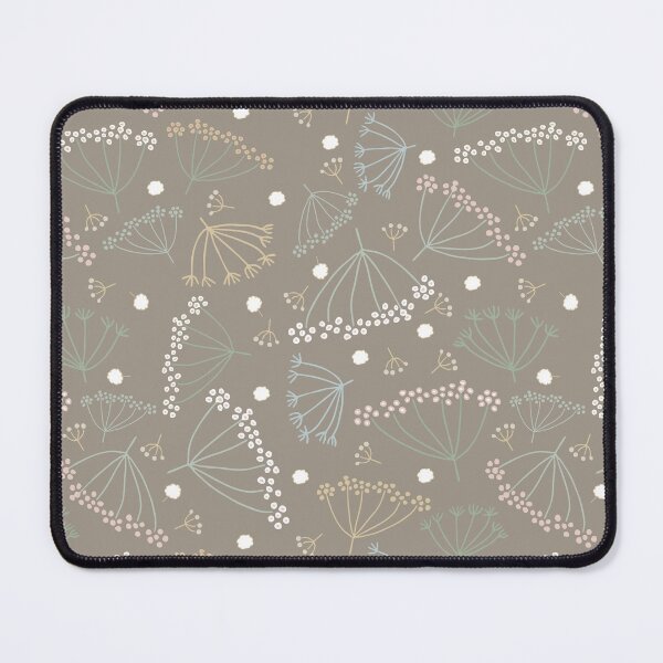 Item preview, Scattered dill flowers on a gray-brown background | Pattern designed and sold by colorofmagic.