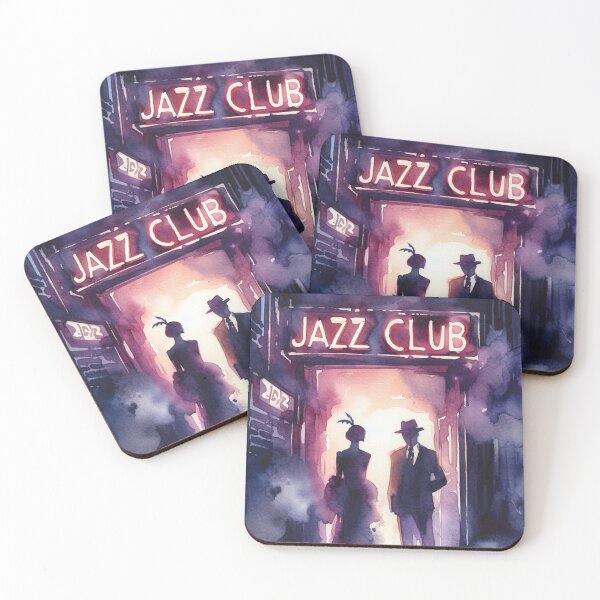 Item preview, Noir Vintage Jazz Club [Watercolor] designed and sold by RESToRAPTOR.