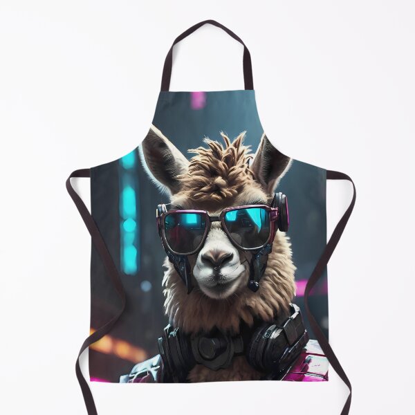 Item preview, Cyberpunk llama with glasses designed and sold by Niktarka.