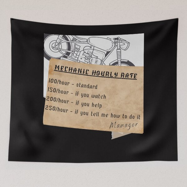 Item preview, Mechanic Hourly Rate designed and sold by Enchantedgraph.
