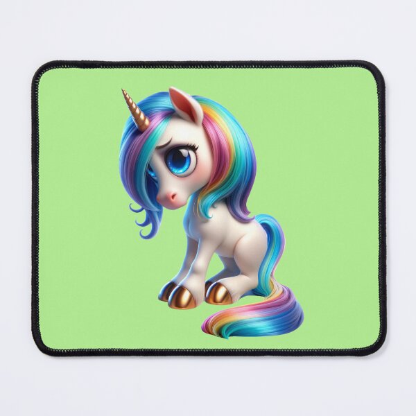 Item preview, Cute sad rainbow unicorn: an expression of magic and joy No. 9 designed and sold by Nathalymx.