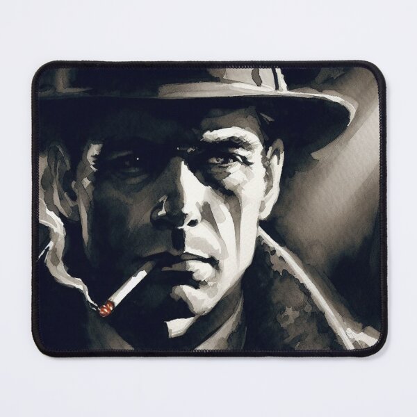 Item preview, Noir Vintage Portrait of a Lone Detective [Watercolor] designed and sold by RESToRAPTOR.