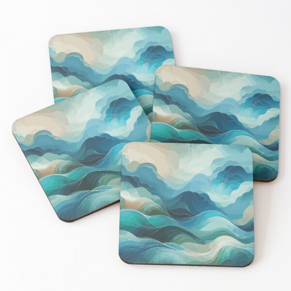 Item preview, Serene Waves Abstract Seascape designed and sold by EnigmaGallery.