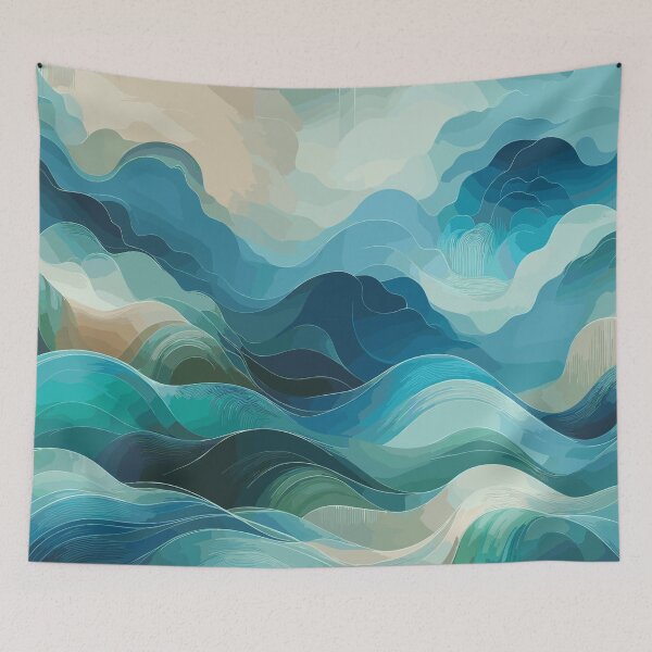 Item preview, Serene Waves Abstract Seascape designed and sold by EnigmaGallery.