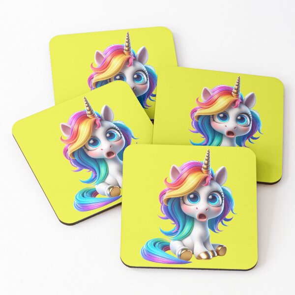 Item preview, Cute surprised rainbow unicorn: an expression of magic and joy No. 11 designed and sold by Nathalymx.