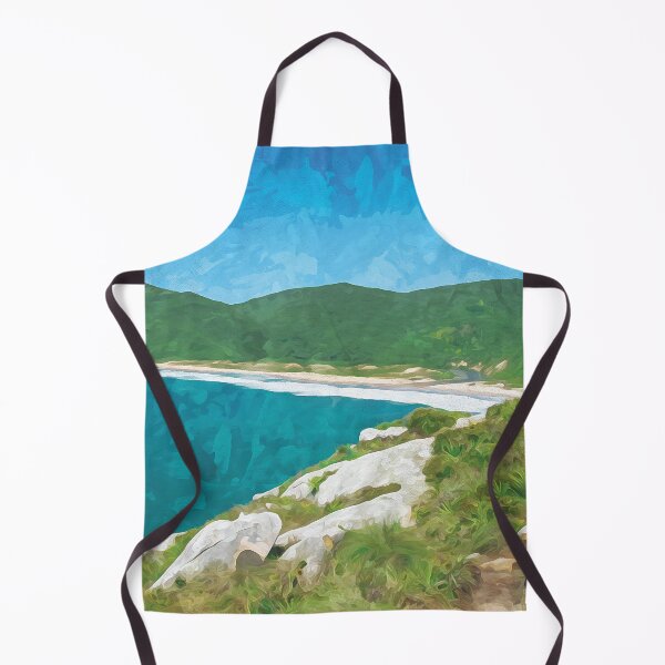 Artikelvorschau, Blick auf den Strand Praia da Lagoinha do Leste in Aquarell entworfen und verkauft von Intermundium.