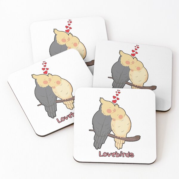 Item preview, Lovebirds, Kawaii Cute Love Birds, Adorable Bird Lovers, Valentines Day Gift designed and sold by AquaMoonDesign.