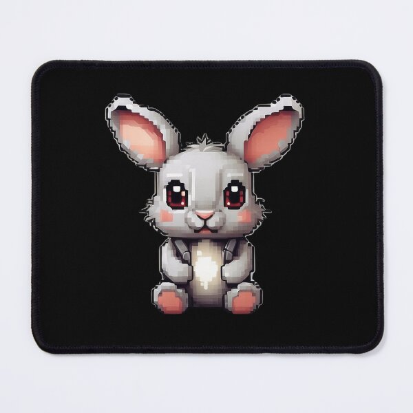 Item preview, pixel gray rabbit designed and sold by HarriPaloma.