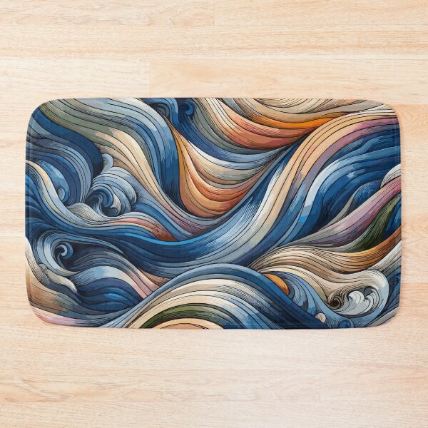 Item preview, Swirling Hues: Abstract Nautical Whorls designed and sold by EnigmaGallery.