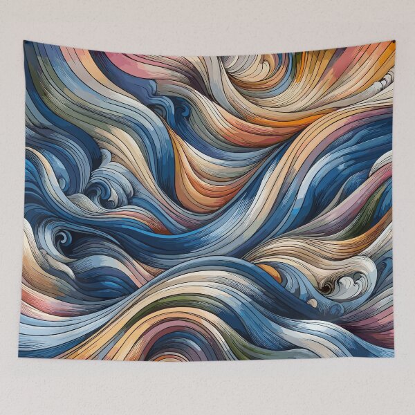 Item preview, Swirling Hues: Abstract Nautical Whorls designed and sold by EnigmaGallery.