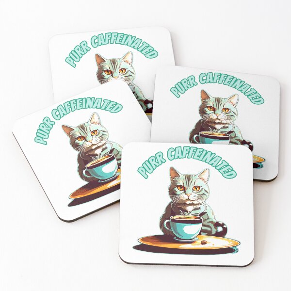 Item preview, Purr caffeinated. Cat and coffee lover. Worship coffee. designed and sold by Unitepeople.