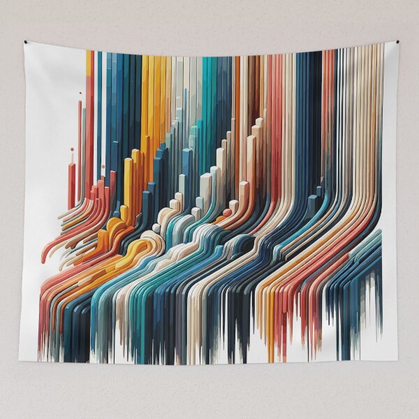 Item preview, Melodic Cascade: Abstract Colorfall designed and sold by EnigmaGallery.