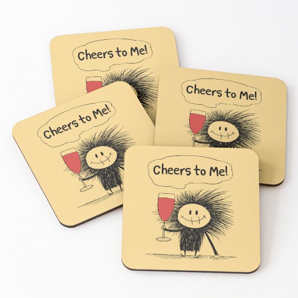 Item preview, Cheers to Me!: Furry Monster Celebrates Solo with Bubbly Whimsy Anti Valentine designed and sold by Abystoic.