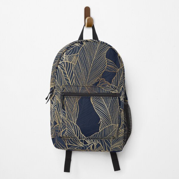 Item preview, Modern Blue Gold Foliage Plant Botanical Design designed and sold by InovArtS.