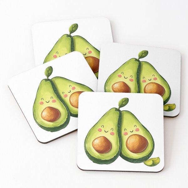 Item preview, Two adorable cartoon avocados designed and sold by Ninoshik.
