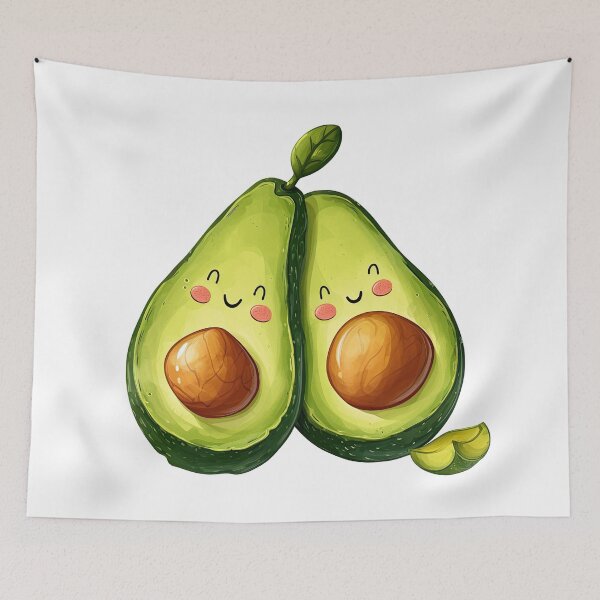 Item preview, Two adorable cartoon avocados designed and sold by Ninoshik.
