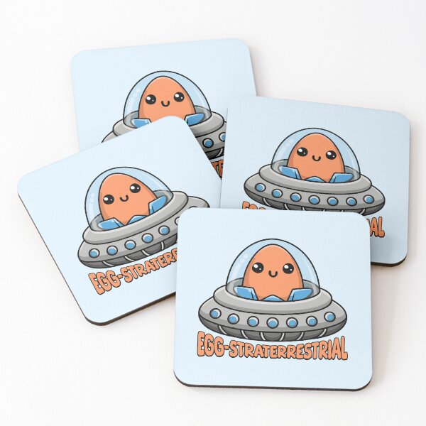 Item preview, Eggstraterrestrial! Cute Alien Egg Cartoon designed and sold by PMCreative.