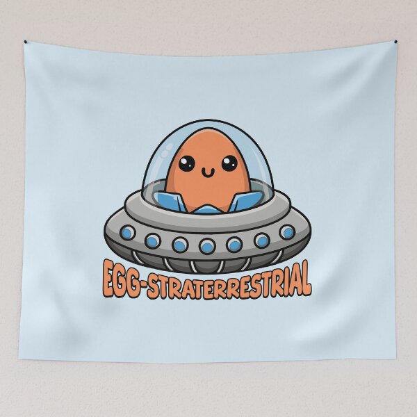 Item preview, Eggstraterrestrial! Cute Alien Egg Cartoon designed and sold by PMCreative.