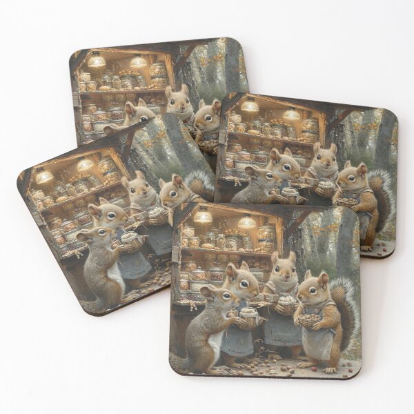 Item preview, A squirrel's bustling market designed and sold by Emre Karaarslan.