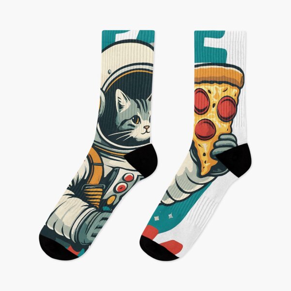 Item preview, Astronaut Cat Space Snack Funny Pizza designed and sold by KitonicTees.