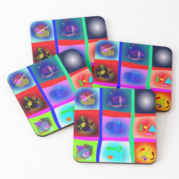 Item preview, Nine Miniature Digital Abstract Paintings designed and sold by masabo.