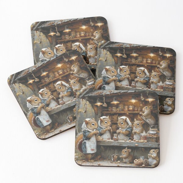 Item preview, A squirrel's bustling market designed and sold by Emre Karaarslan.