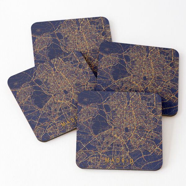 Item preview, Madrid, Spain Map - City At Night designed and sold by deMAP.