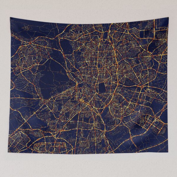 Item preview, Madrid, Spain Map - City At Night designed and sold by deMAP.